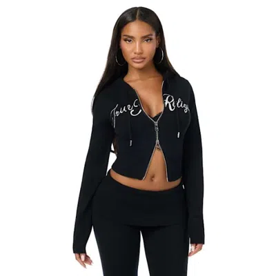 True Religion Women's Double-zip Embroidered Sweater Jacket In Animal Print