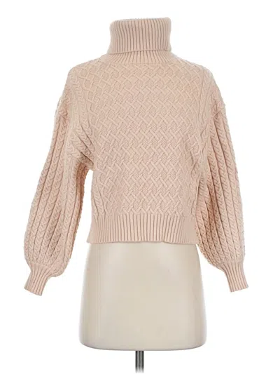 Pre-owned Truth By Republic Turtleneck Sweater In Tan