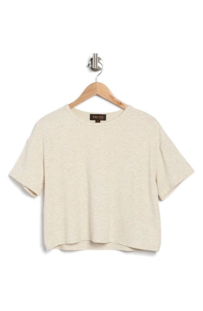Truth Crewneck Jersey Top In Oatmeal Heather