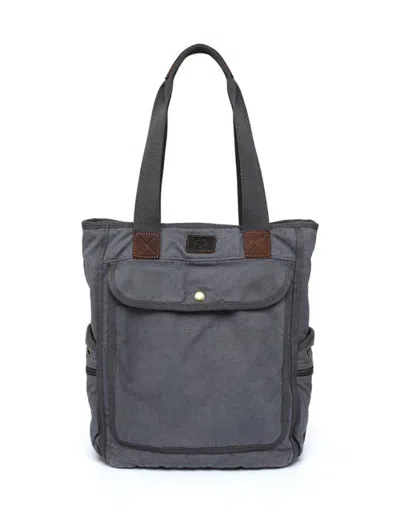 Tsd Brand Atona Canvas Pocket Tote In Gray