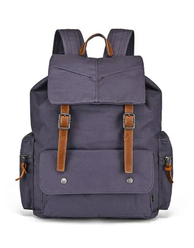 Tsd Brand Coast Ranch Canvas Laptop Backpack In Purple