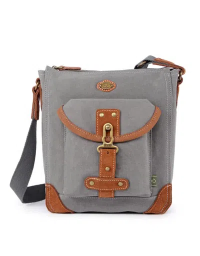 Tsd Brand Dolphin Canvas Flap Crossbody Bag In Blue