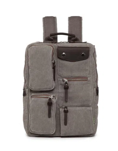 Tsd Brand Ridge Valley Canvas Laptop Backpack In Gray