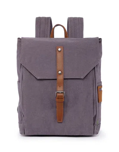 Tsd Brand Sunny Trail Canvas Laptop Backpack In Purple