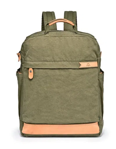 Tsd Brand Tilia Canvas Double Compartment Backpack In Gray