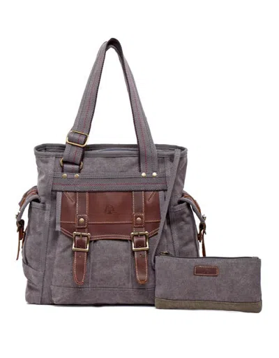 Tsd Brand Turtle Ridge Canvas Organizer Tote In Gray