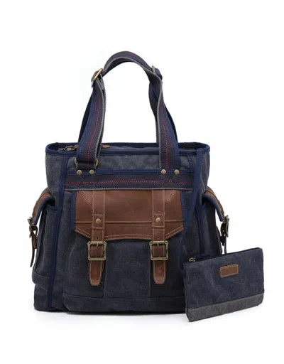 Tsd Brand Turtle Ridge Canvas Organizer Tote In Blue