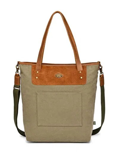 Tsd Brand Valley Oak Canvas Convertible Laptop Tote In Gray
