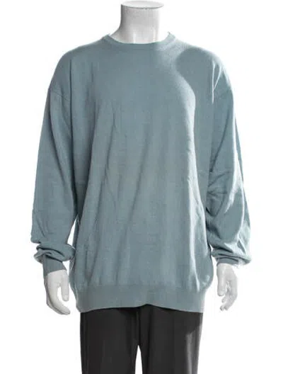 Pre-owned Tse Cashmere Crew Neck Pullover In Blue
