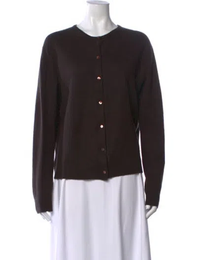 Pre-owned Tse Cashmere Open Front Sweater In Brown