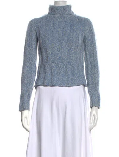 Pre-owned Tse Cashmere Patterned Sweater In Blue