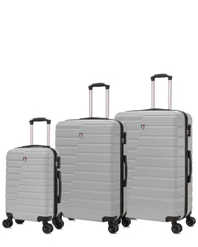 Tucci Marvello 3pc Luggage Set In Silver