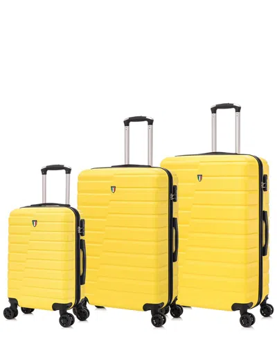 Tucci Marvello 3pc Luggage Set In Yellow