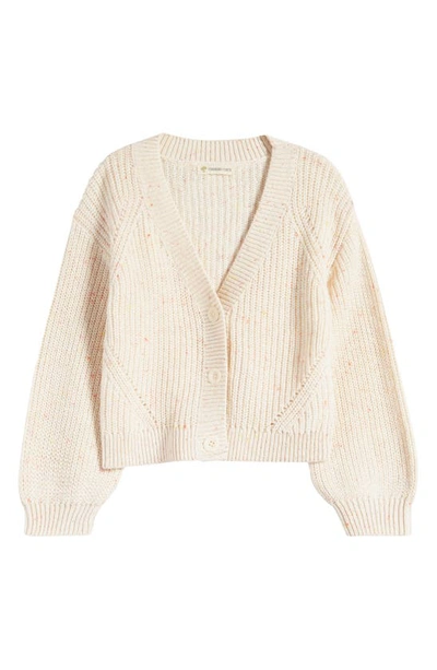 Tucker + Tate Kids' Fleck Cardigan In Ivory Egret Multi Nep