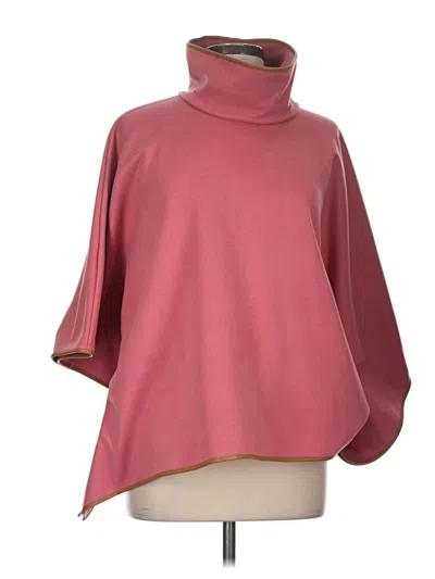 Pre-owned Tuckernuck 3/4 Sleeve Top Burgundy Solid Pattern Cowl Neck Tops