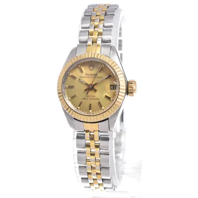 Pre-owned Tudor Princess Oyster Date Automatic Stainless Steel And 18k Yellow Gold Watch () In Multi