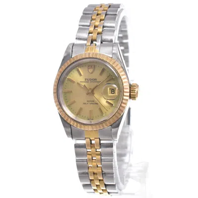 Pre-owned Tudor Princess Oyster Date Automatic Stainless Steel And 18k Yellow Gold Watch () In Multi