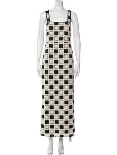 Pre-owned Tularosa Patterned Long Dress W/ Tags In Neutrals