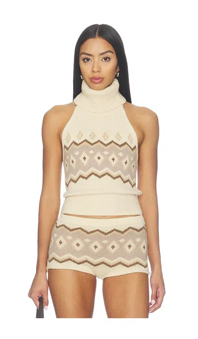 Tularosa Peggy Fair Isle Halter Tank In Multi