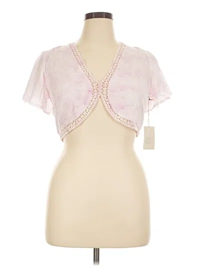 Tularosa Short Sleeve Blouse In Pink