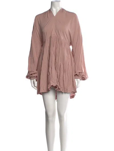 Pre-owned Tularosa V-neck Mini Dress W/ Tags In Pink