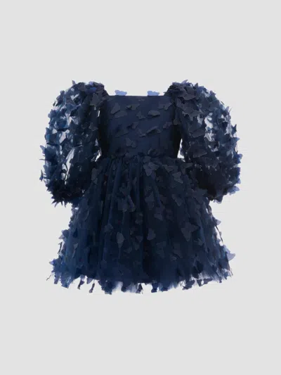 Tulleen Navy Bell Mariposa Dress