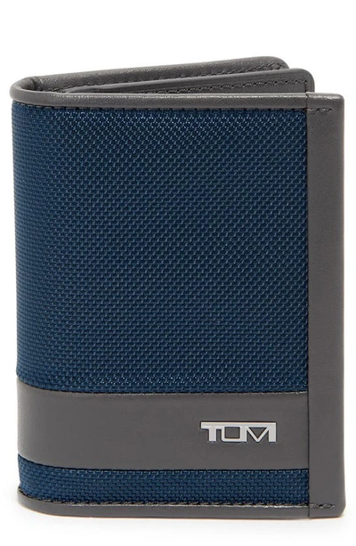Tumi Alpha Gusseted Card Case In Navy/ Grey
