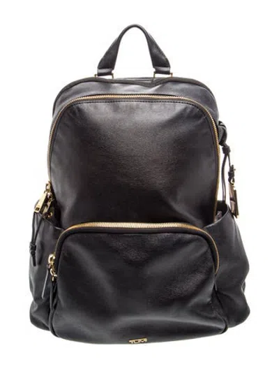 Pre-owned Tumi Leather Backpack In Black