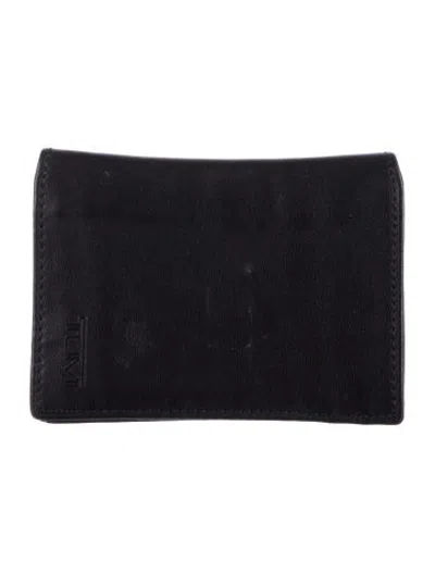 Pre-owned Tumi Leather Bifold Wallet In Black