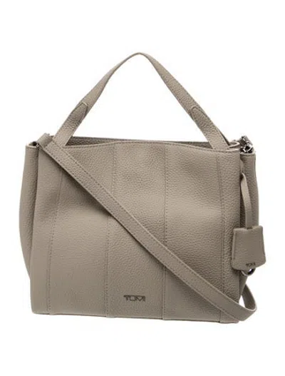 Pre-owned Tumi Leather Top Handle Bag In Grey