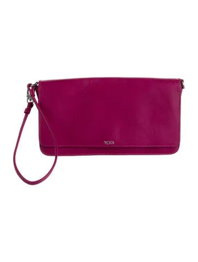 Pre-owned Tumi Leather Wristlet In Pink