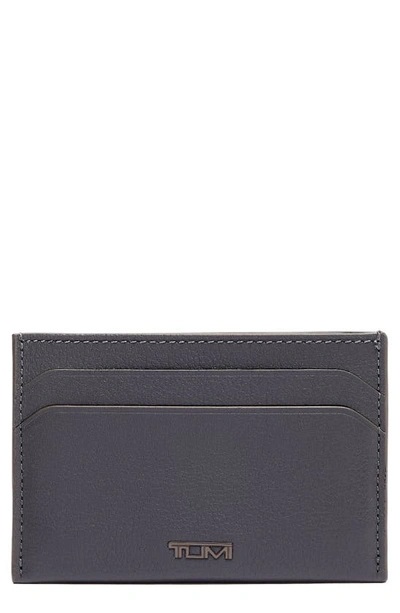 Tumi Nassau Slim Leather Card Case In Black