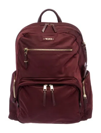 Pre-owned Tumi Nylon Backpack In Burgundy