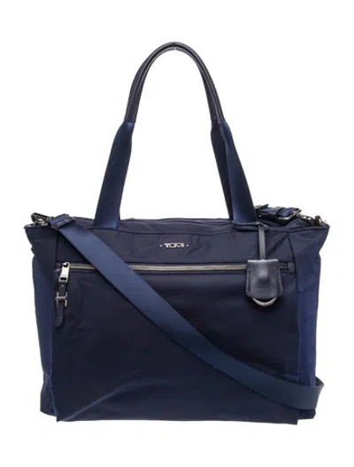 Pre-owned Tumi Nylon Tote In Blue