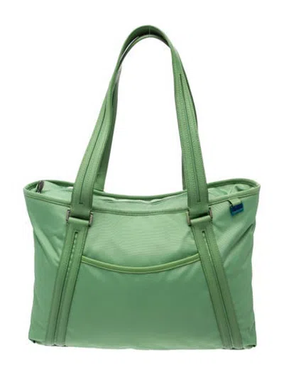 Pre-owned Tumi Nylon Tote In Green