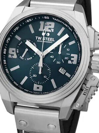 Pre-owned Tw Steel Tw-steel Tw1114 Canteen Mens Chronograph 46mm 10atm