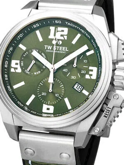 Pre-owned Tw Steel Tw-steel Tw1116 Canteen Mens Chronograph 46mm 10atm