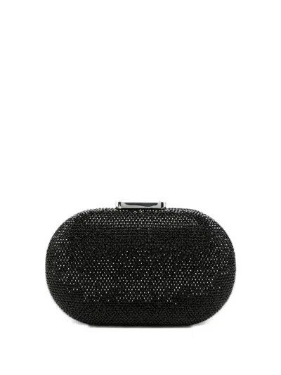 Twenty Four Haitch Isidora Crystal-embellished Clutch Bag In Black