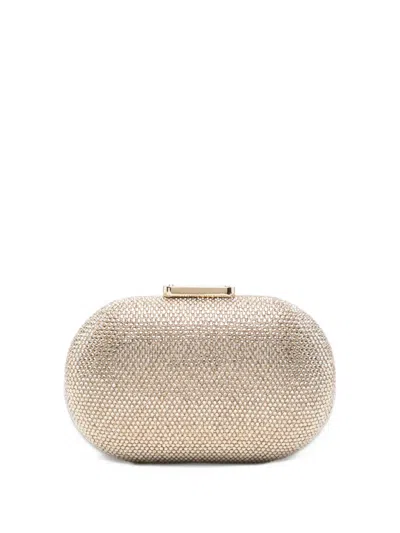 Twenty Four Haitch Isidora Crystal-embellished Clutch Bag In Gold