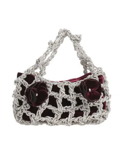 Twenty Four Haitch Woman Handbag Plum Size - Textile Fibers In Purple