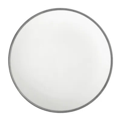 Twig New York White / Silver Platinum Edge - Platter / Charger Plate In Multi