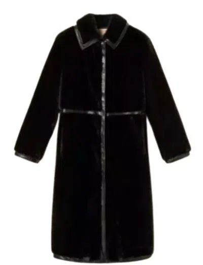 Twinset Twin-set Black Polyester Coat