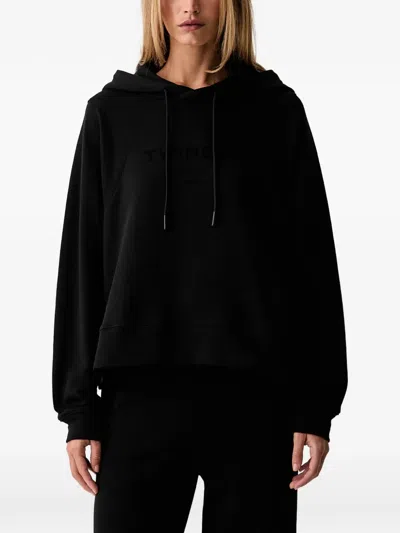 Twinset Logo-embroidered Drawstring Jumpsuit In Black