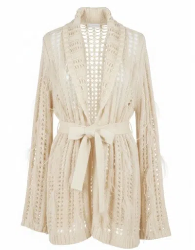 Twinset Twin-set Mother Of Pearl Wool Sweater In Madreperla