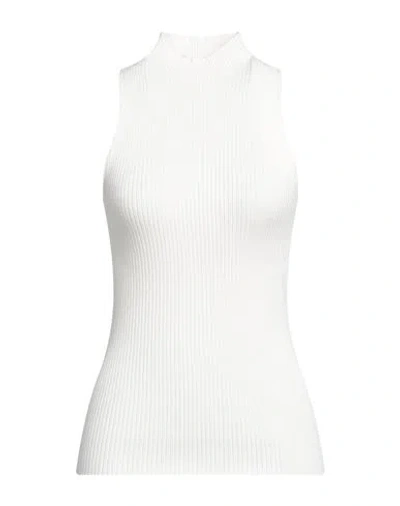 Twinset Woman Top Ivory Size L Viscose, Polyester In White