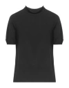 Twinset Woman Turtleneck Black Size Xl Viscose, Polyester