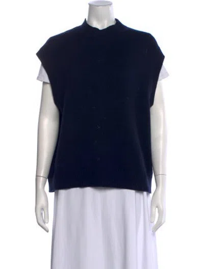Pre-owned Twp Cashmere Mock Neck Sweater In Blue