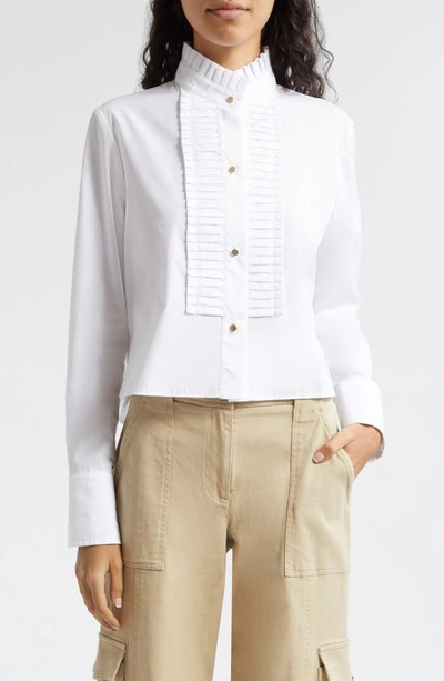 Twp Just Kids Pleated Shirt In White