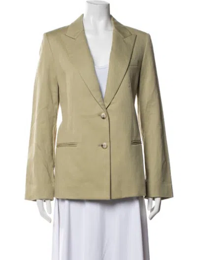 Pre-owned Twp Linen Blazer W/ Tags In Green