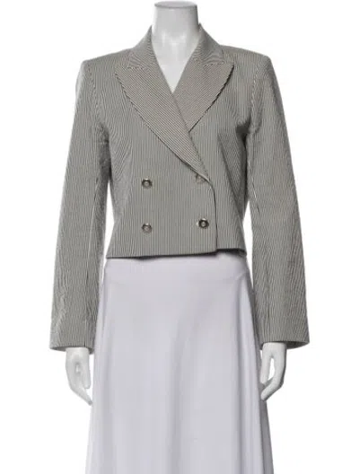 Pre-owned Twp Striped Blazer In White